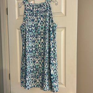 Natural Reflections solid halter neck A-line dress Size XL
